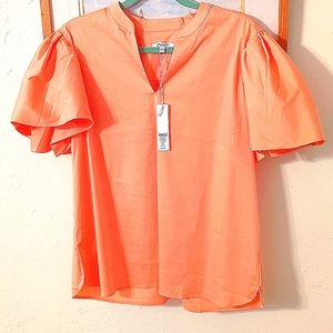 PRICE REDUCED $16 Chico's Poplin Puff Sleeve Shirt Size 2.5 $16